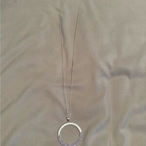 Elegant Silver and Pink/Purple Necklace